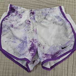 Nike Purple and White Artistic Athletic Shorts